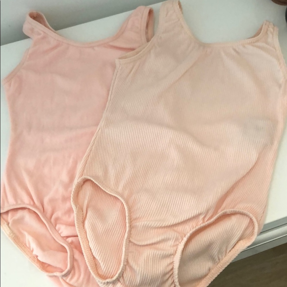 CAPEZIO GIRLS LEOTARDS IN BLUSH PINK